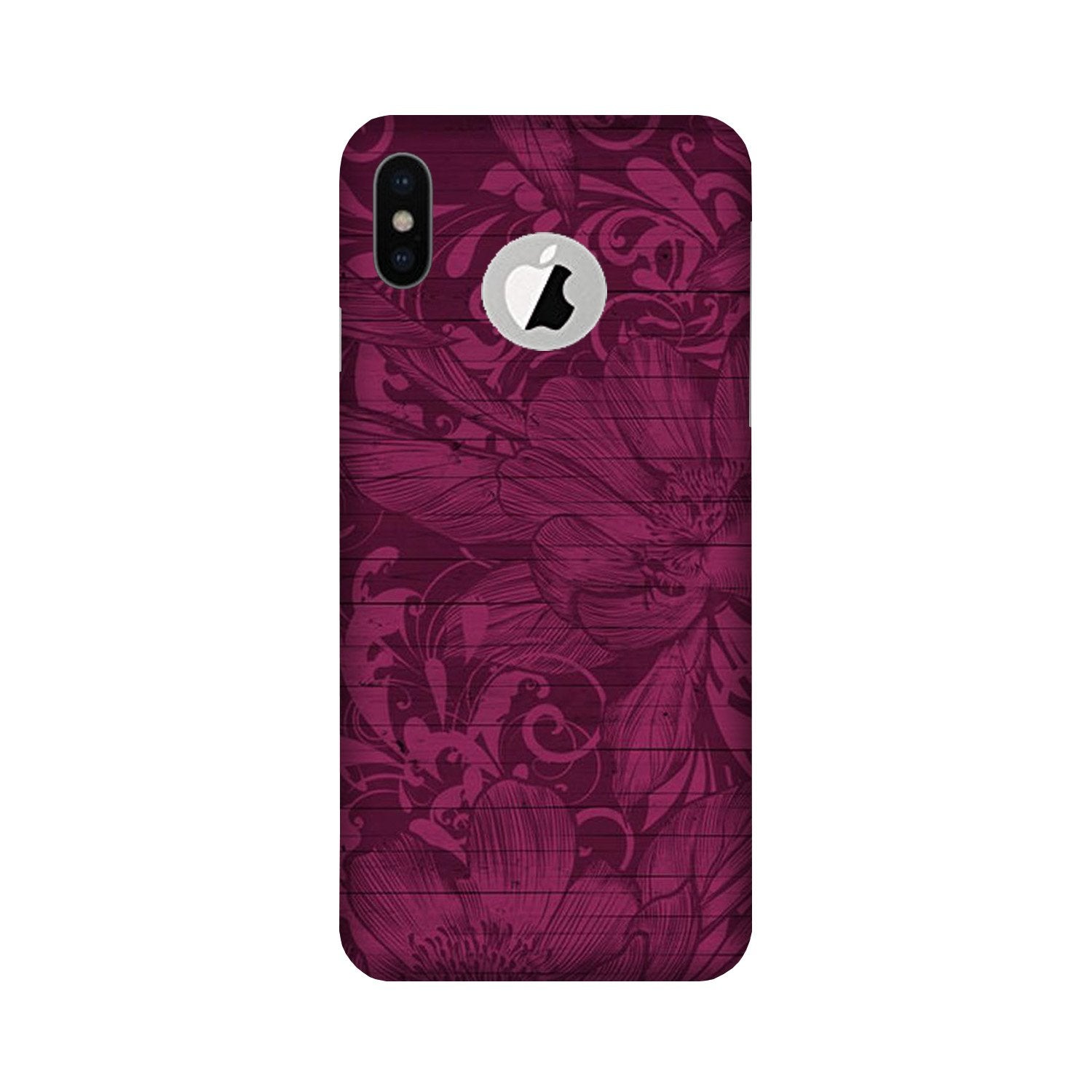Purple Backround Case for iPhone Xs logo cut 