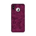 Purple Backround Case for iPhone Xs logo cut 