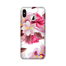 Beautiful flowers Mobile Back Case for iPhone Xs logo cut  (Design - 23)