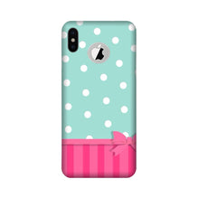 Gift Wrap Mobile Back Case for iPhone Xs logo cut  (Design - 30)