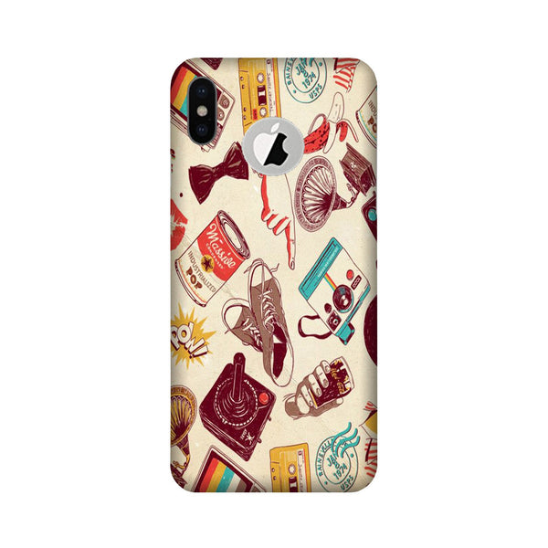 Vintage Case for iPhone Xs logo cut 