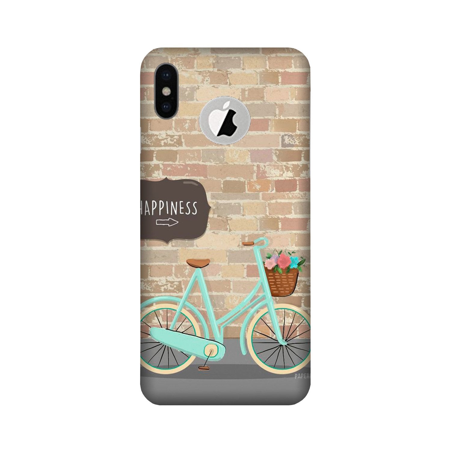 Happiness Case for iPhone Xs logo cut 
