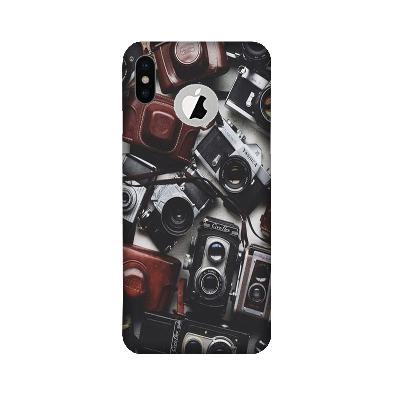 Cameras Case for iPhone Xs logo cut 