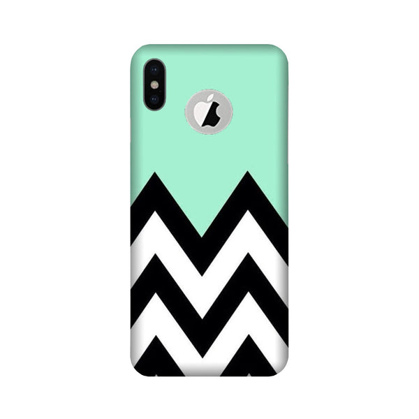 Pattern Case for iPhone Xs logo cut 