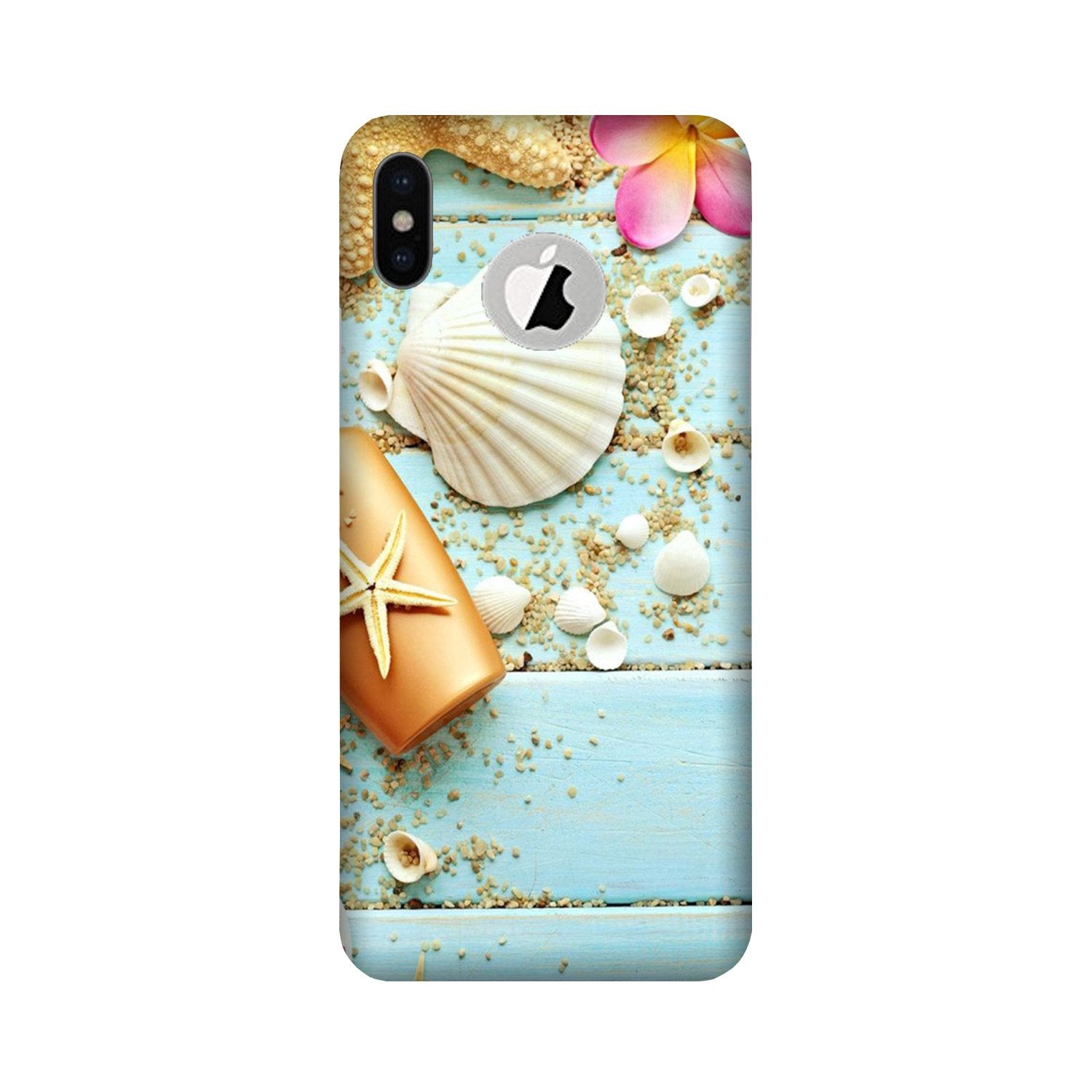 Sea Shells Case for iPhone Xs logo cut 
