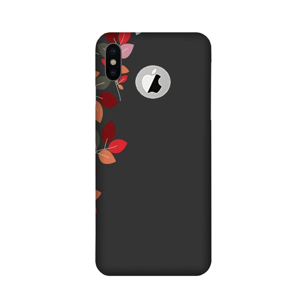 Grey Background Case for iPhone Xs logo cut 