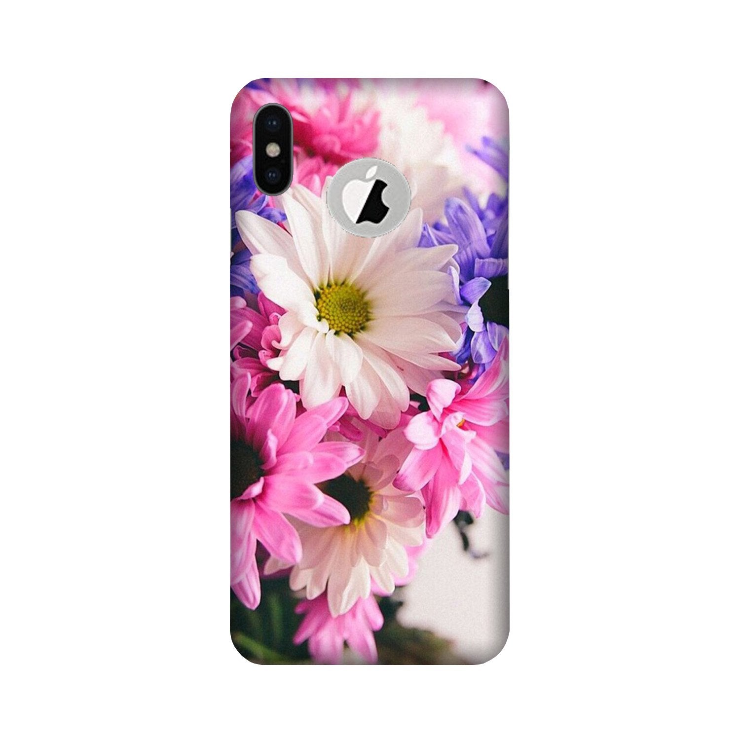 Coloful Daisy Case for iPhone Xs logo cut 
