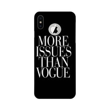 More Issues than Vague Mobile Back Case for iPhone Xs logo cut  (Design - 74)