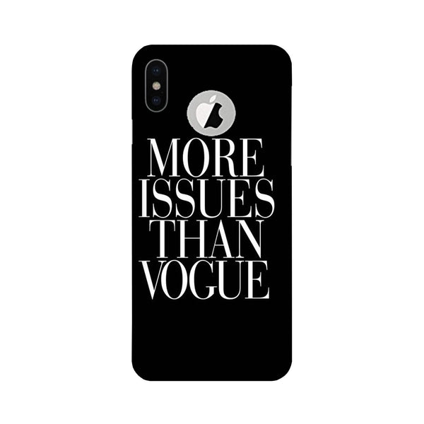 More Issues than Vague Case for iPhone Xs logo cut 