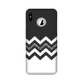 Black white Pattern2Case for iPhone Xs logo cut 