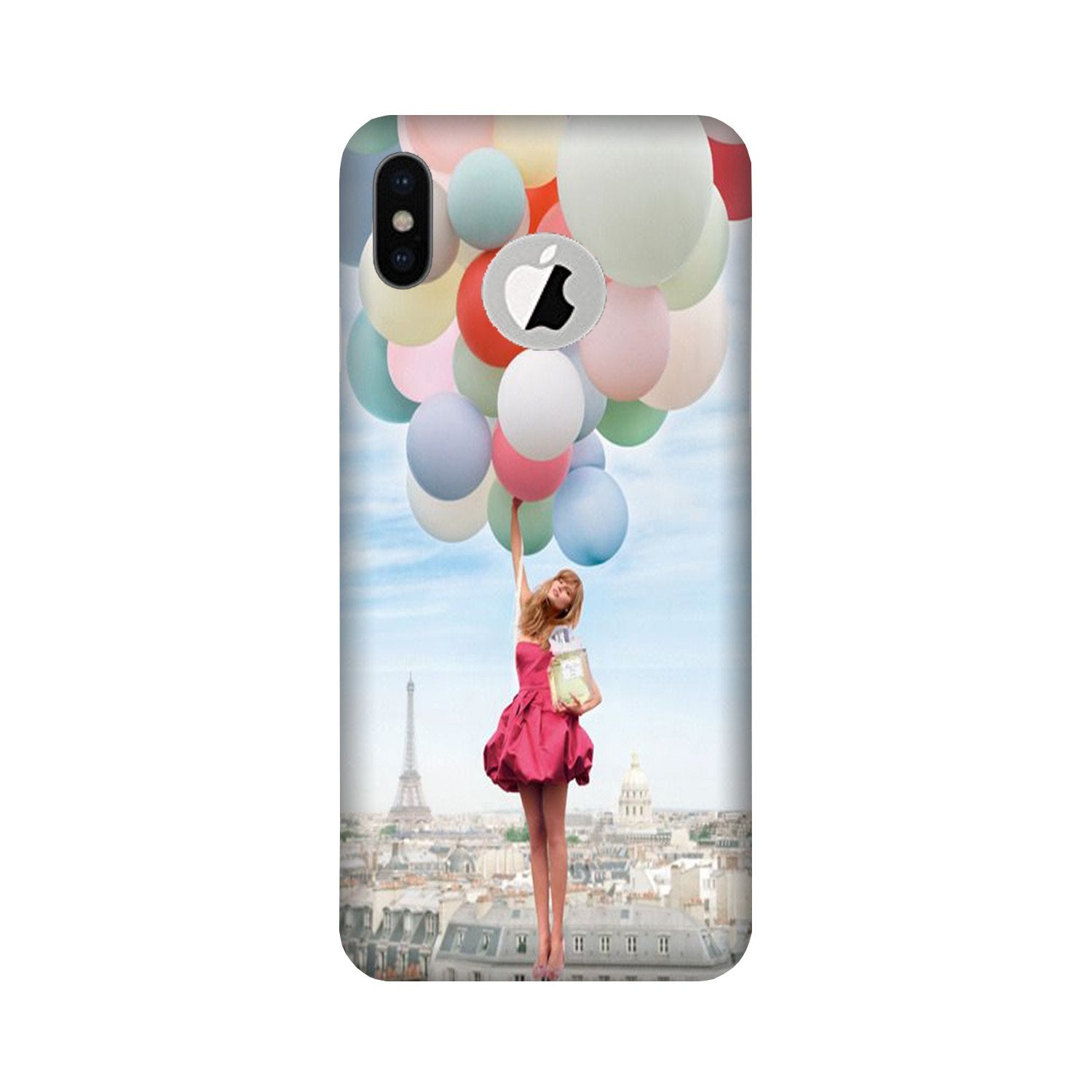 Girl with Baloon Case for iPhone Xs logo cut 