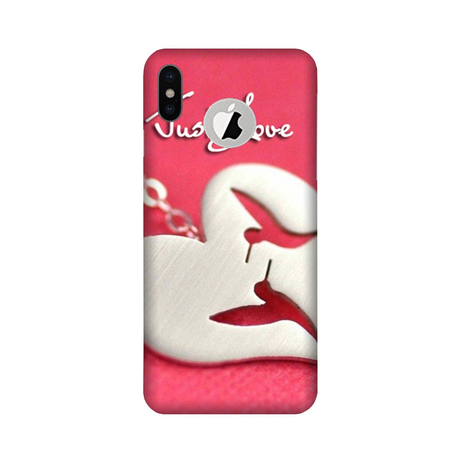 Just love Case for iPhone Xs logo cut 