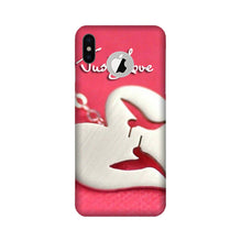 Just love Mobile Back Case for iPhone Xs logo cut  (Design - 88)