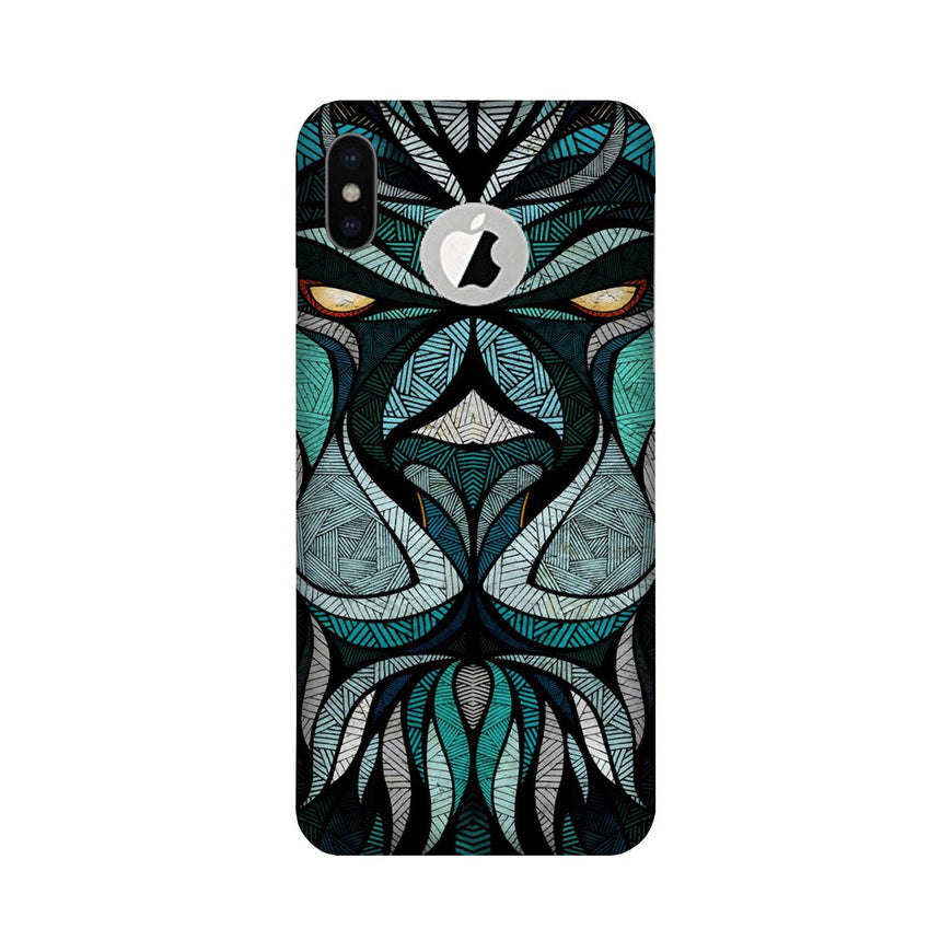 Lion Case for iPhone Xs logo cut 