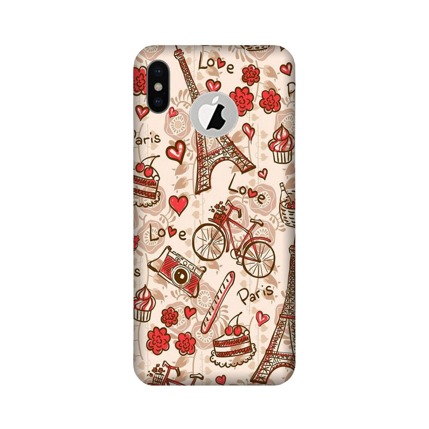 Love Paris Case for iPhone Xs logo cut   (Design - 103)