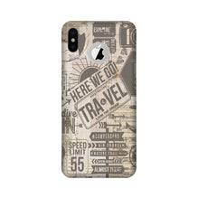 Travel Mobile Back Case for iPhone Xs logo cut   (Design - 104)