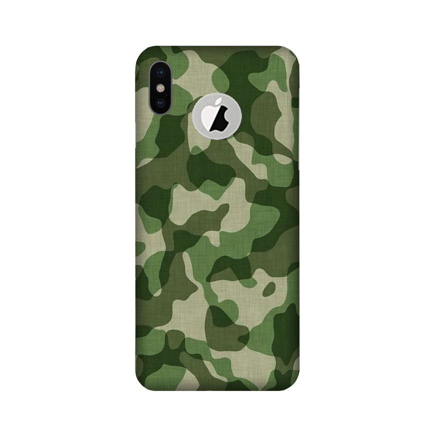 Army Camouflage Case for iPhone Xs logo cut   (Design - 106)