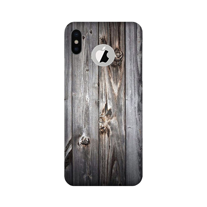 Wooden Look Case for iPhone Xs logo cut   (Design - 114)