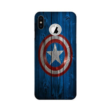 Captain America Superhero Mobile Back Case for iPhone Xs logo cut   (Design - 118)