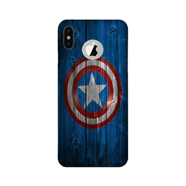Captain America Superhero Case for iPhone Xs logo cut (Design - 118)