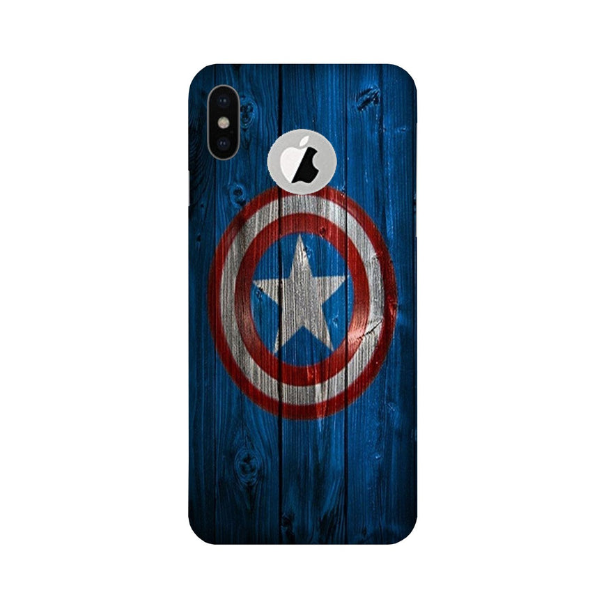Captain America Superhero Case for iPhone Xs logo cut   (Design - 118)