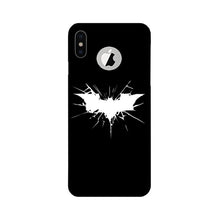Batman Superhero Mobile Back Case for iPhone Xs logo cut   (Design - 119)