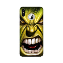 Hulk Superhero Mobile Back Case for iPhone Xs logo cut   (Design - 121)
