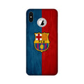 FCB Football Case for iPhone Xs logo cut   (Design - 123)