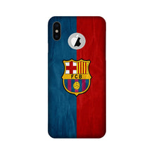 FCB Football Mobile Back Case for iPhone Xs logo cut   (Design - 123)