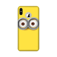 Minions Mobile Back Case for iPhone Xs logo cut   (Design - 128)