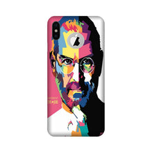 Steve Jobs Mobile Back Case for iPhone Xs logo cut   (Design - 132)