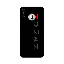 Human Mobile Back Case for iPhone Xs logo cut   (Design - 141)