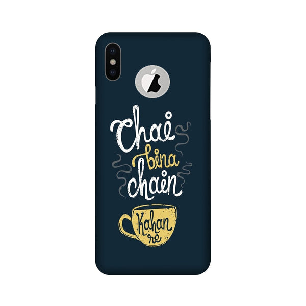 Chai Bina Chain Kahan Case for iPhone Xs logo cut   (Design - 144)
