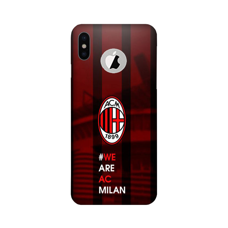AC Milan Case for iPhone Xs logo cut   (Design - 155)