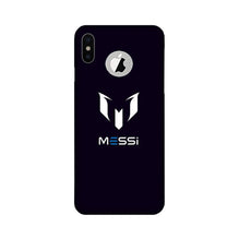 Messi Mobile Back Case for iPhone Xs logo cut   (Design - 158)
