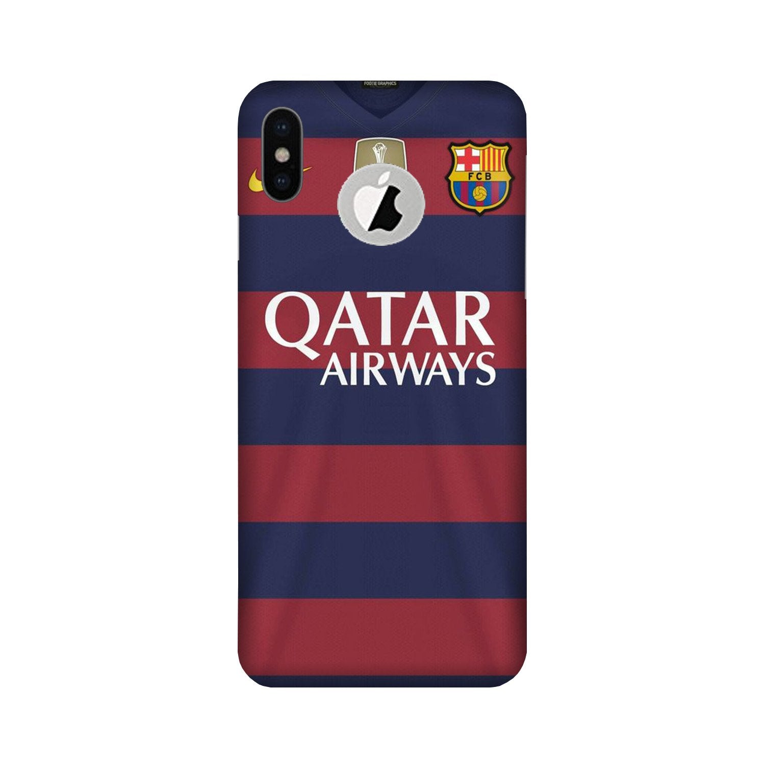 Qatar Airways Case for iPhone Xs logo cut (Design - 160)