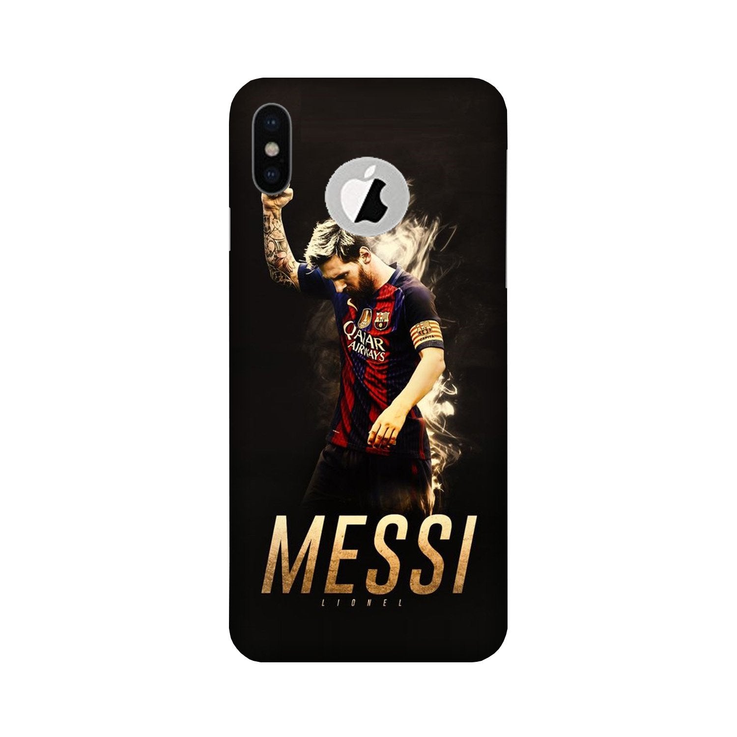 Messi Case for iPhone Xs logo cut (Design - 163)