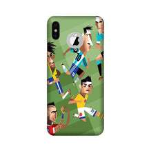 Football Mobile Back Case for iPhone Xs logo cut   (Design - 166)