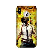 Pubg Mobile Back Case for iPhone Xs logo cut   (Design - 180)