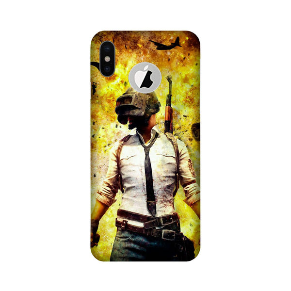 Pubg Case for iPhone Xs logo cut   (Design - 180)