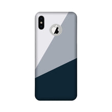 Blue Shade Mobile Back Case for iPhone Xs logo cut  (Design - 182)