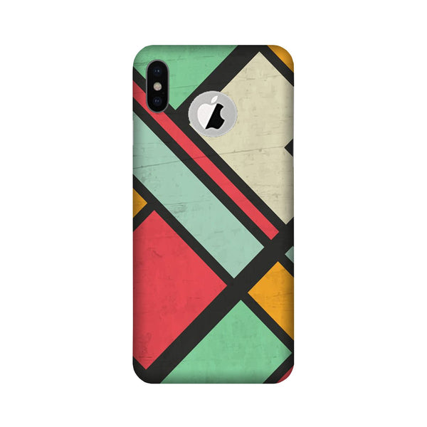 Boxes Case for iPhone Xs logo cut  (Design - 187)