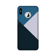 Blue Shades Mobile Back Case for iPhone Xs logo cut  (Design - 188)