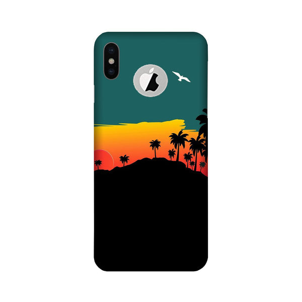 Sky Trees Case for iPhone Xs logo cut  (Design - 191)