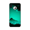 Moon Mountain Case for iPhone Xs logo cut  (Design - 204)