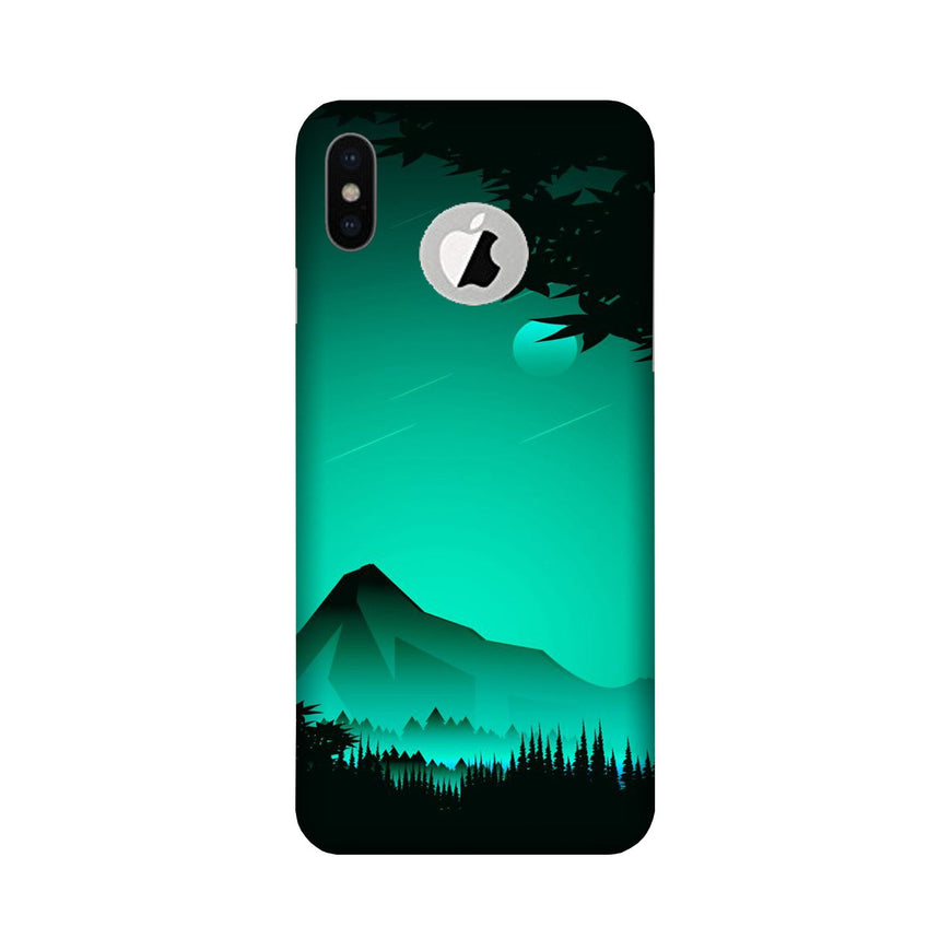 Moon Mountain Case for iPhone Xs logo cut  (Design - 204)