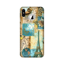Travel Eiffel Tower Mobile Back Case for iPhone Xs logo cut  (Design - 206)