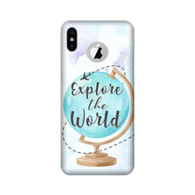 Explore the World Mobile Back Case for iPhone Xs logo cut  (Design - 207)