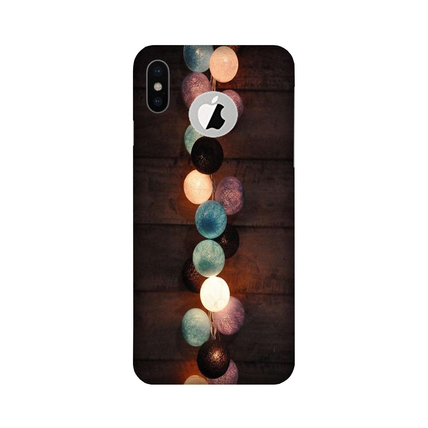 Party Lights Case for iPhone Xs logo cut  (Design No. 209)