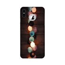 Party Lights Mobile Back Case for iPhone Xs logo cut  (Design - 209)